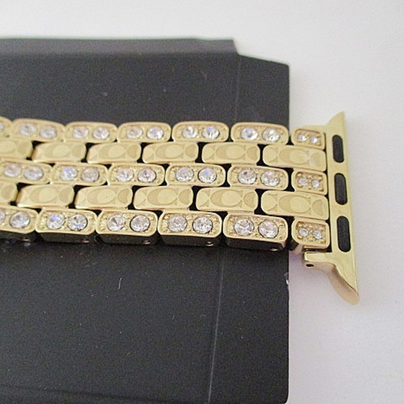 COACH - Crystal Watch Strap Gold Tone - Picture 5 of 9